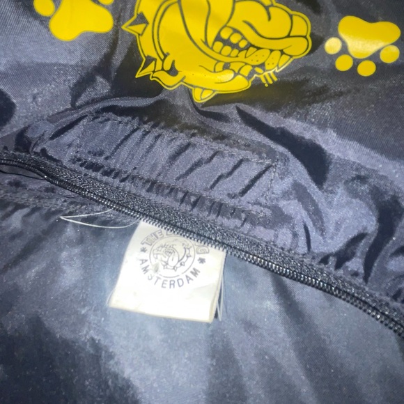 THE BULLDOG AMSTERDAM VINTAGE PACK AWAY WITH  STRAP BLACK WINDBREAKER - Picture 8 of 16